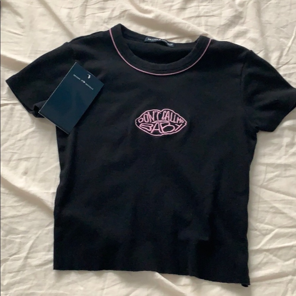 BRANDY MEVILLE DONT CALL ME BABY CROP TOP NWT